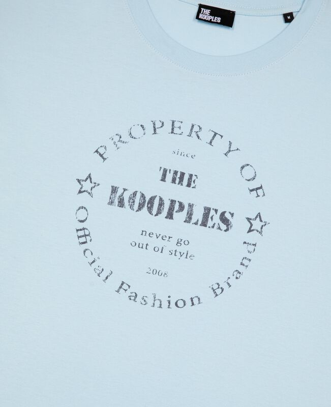 The Kooples HOMME BABY BLUE t-shirt avec sérigraphie bleu clair