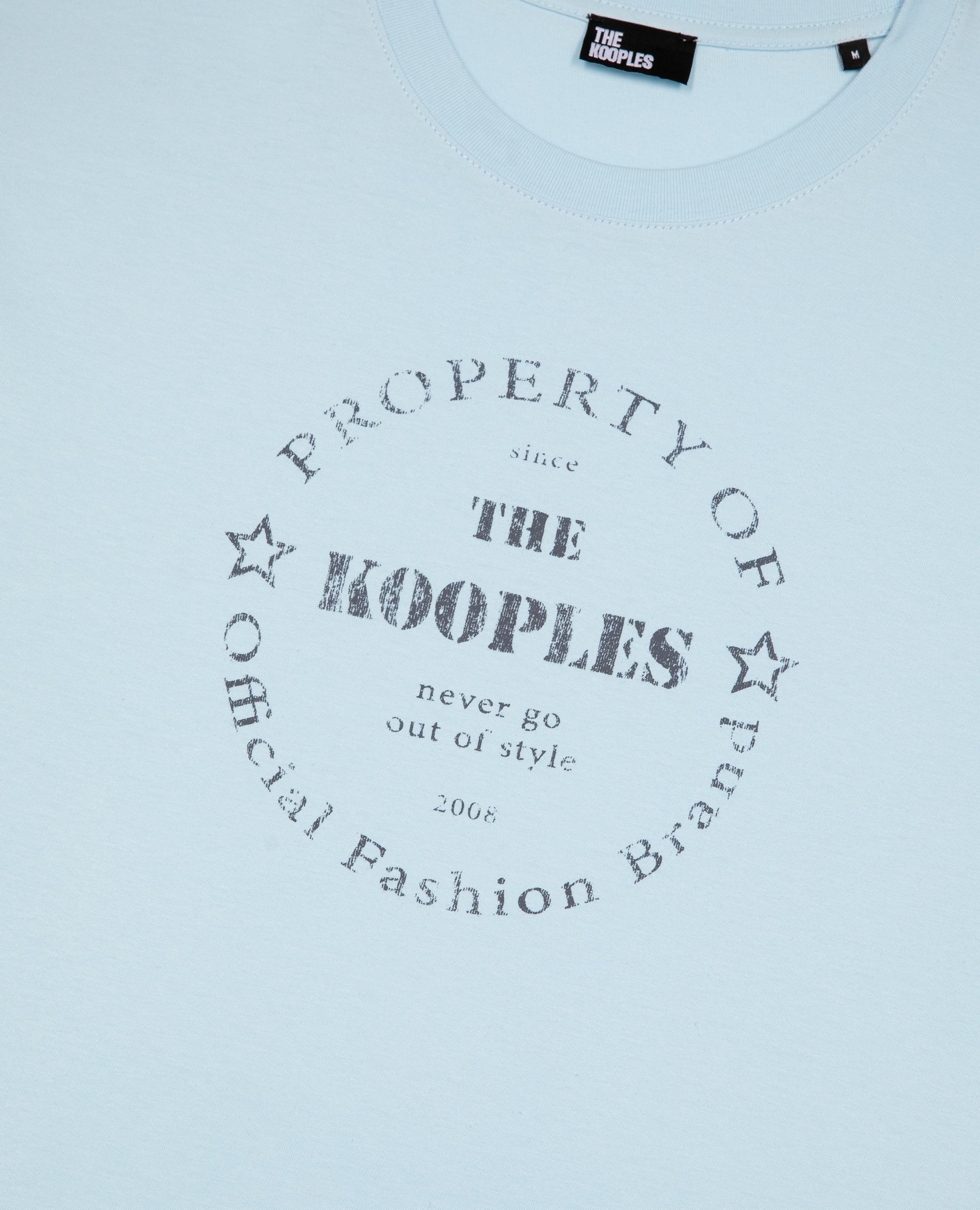 T-shirt avec sérigraphie bleu clair, BABY BLUE, hi-res image number null