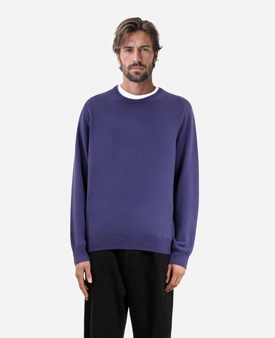 The Kooples HOMME BLUE ATLANTIQUE pull en cachemire bleu