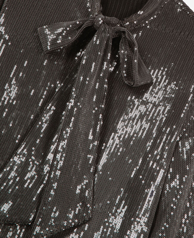 The Kooples FEMME GREY chemise à sequins grise