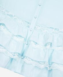 The Kooples FEMME BABY BLUE chemise avec dentelle et volants bleu clair