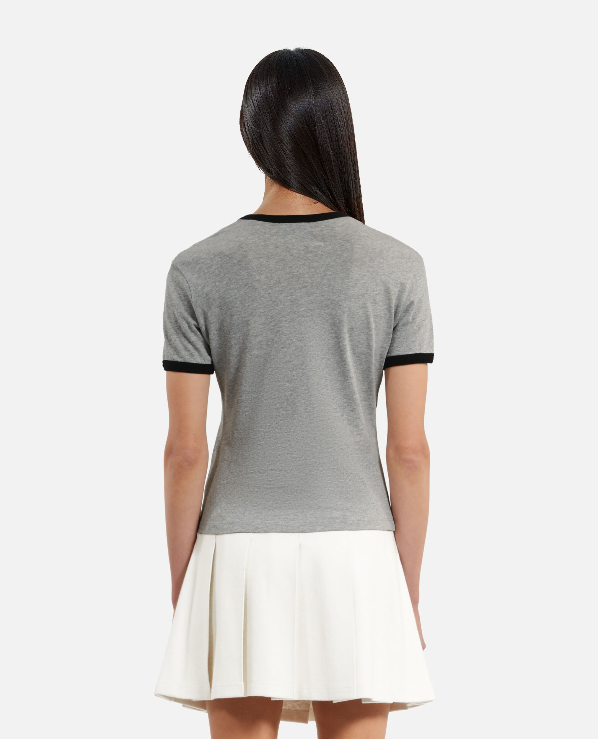 T-shirt avec sérigraphie gris, GREY MELANGE, hi-res image number null