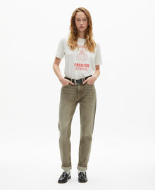 The Kooples FEMME OLIVE jean slim olive