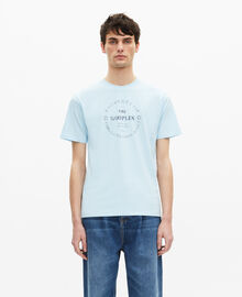 The Kooples HOMME BABY BLUE t-shirt avec sérigraphie bleu clair