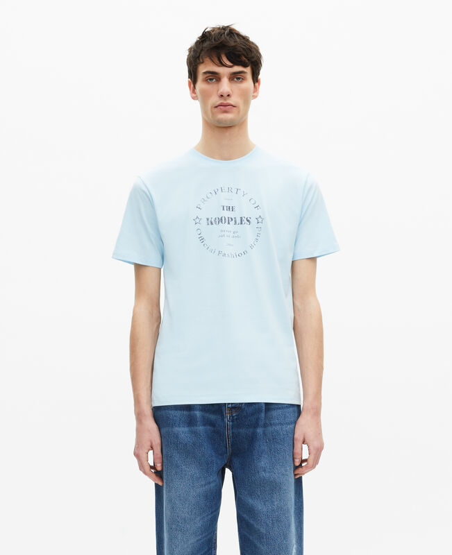 The Kooples HOMME BABY BLUE t-shirt avec sérigraphie bleu clair