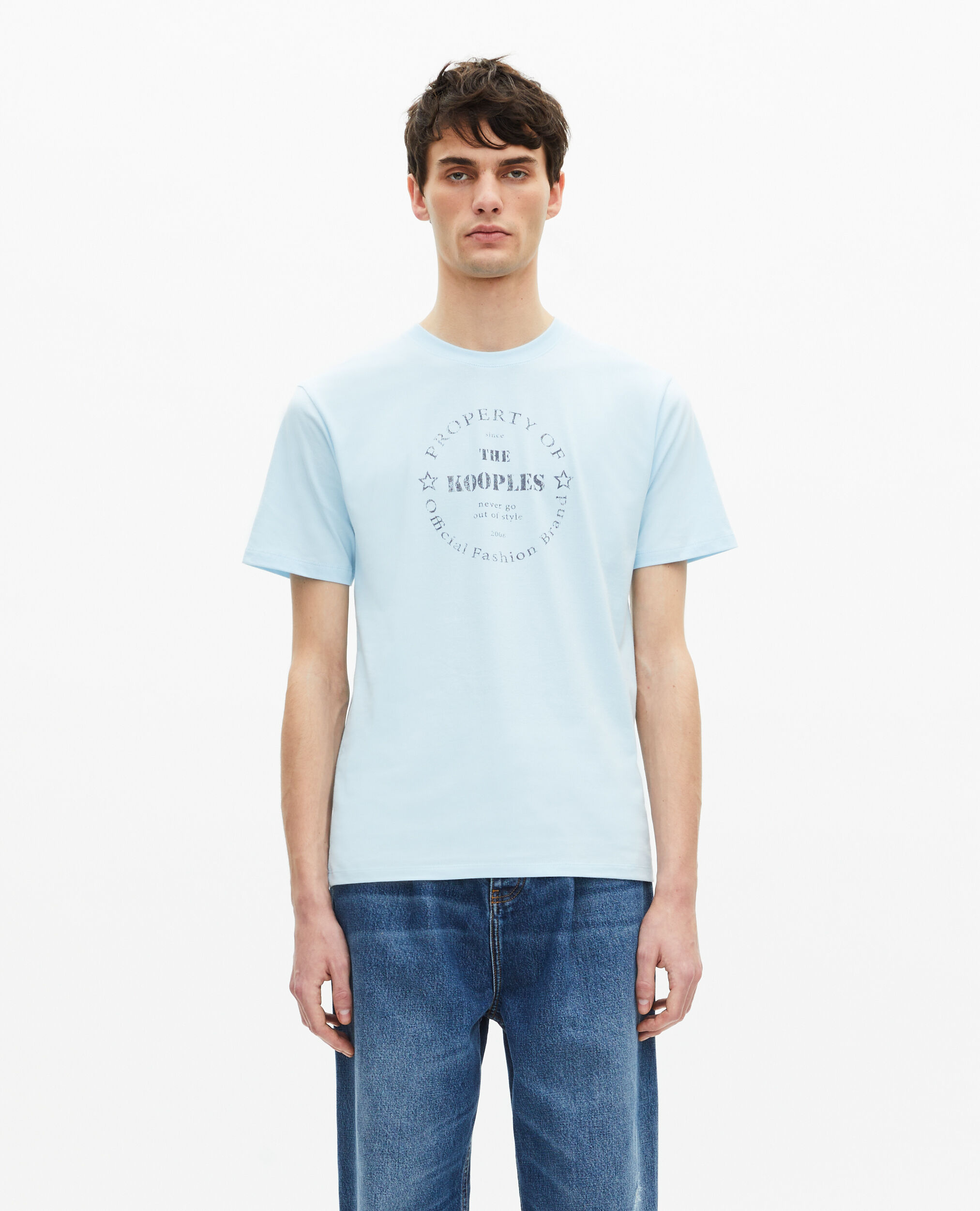 T-shirt avec sérigraphie bleu clair, BABY BLUE, hi-res image number null