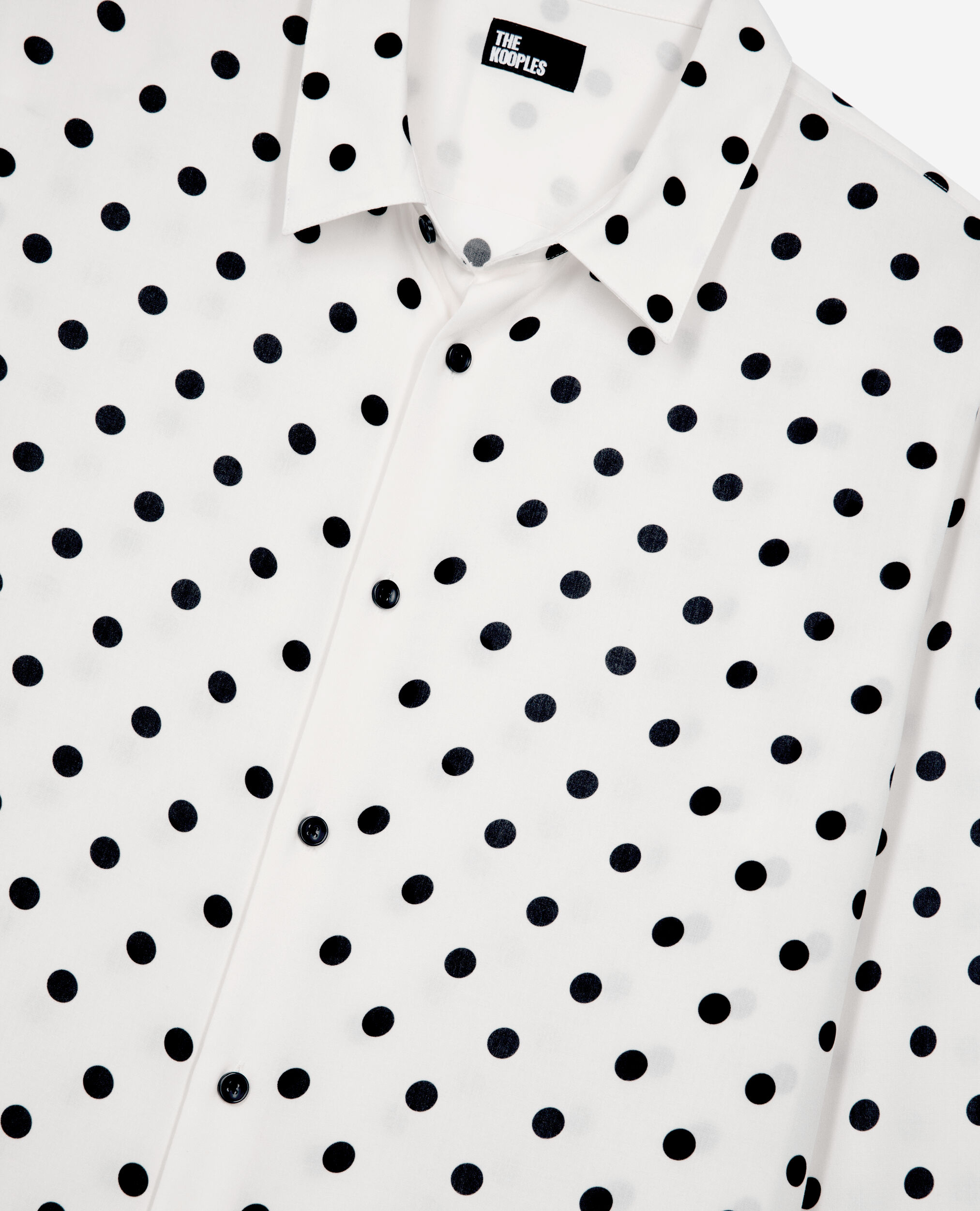 Chemise imprimée à pois blanche, WHITE / BLACK, hi-res image number null