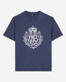The Kooples HOMME DARK NAVY t-shirt avec sérigraphie blason marine
