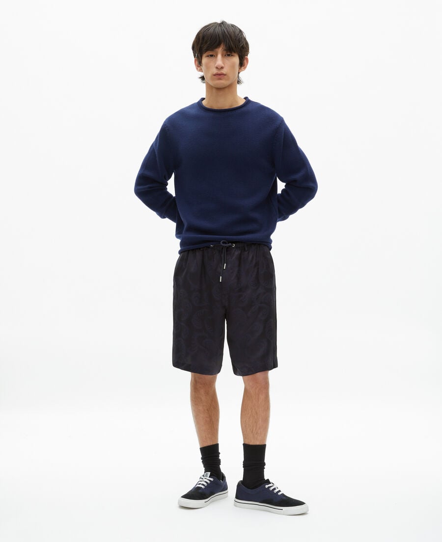 The Kooples HOMME NAVY short en jacquard marine