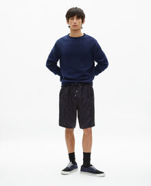 The Kooples HOMME NAVY short en jacquard marine