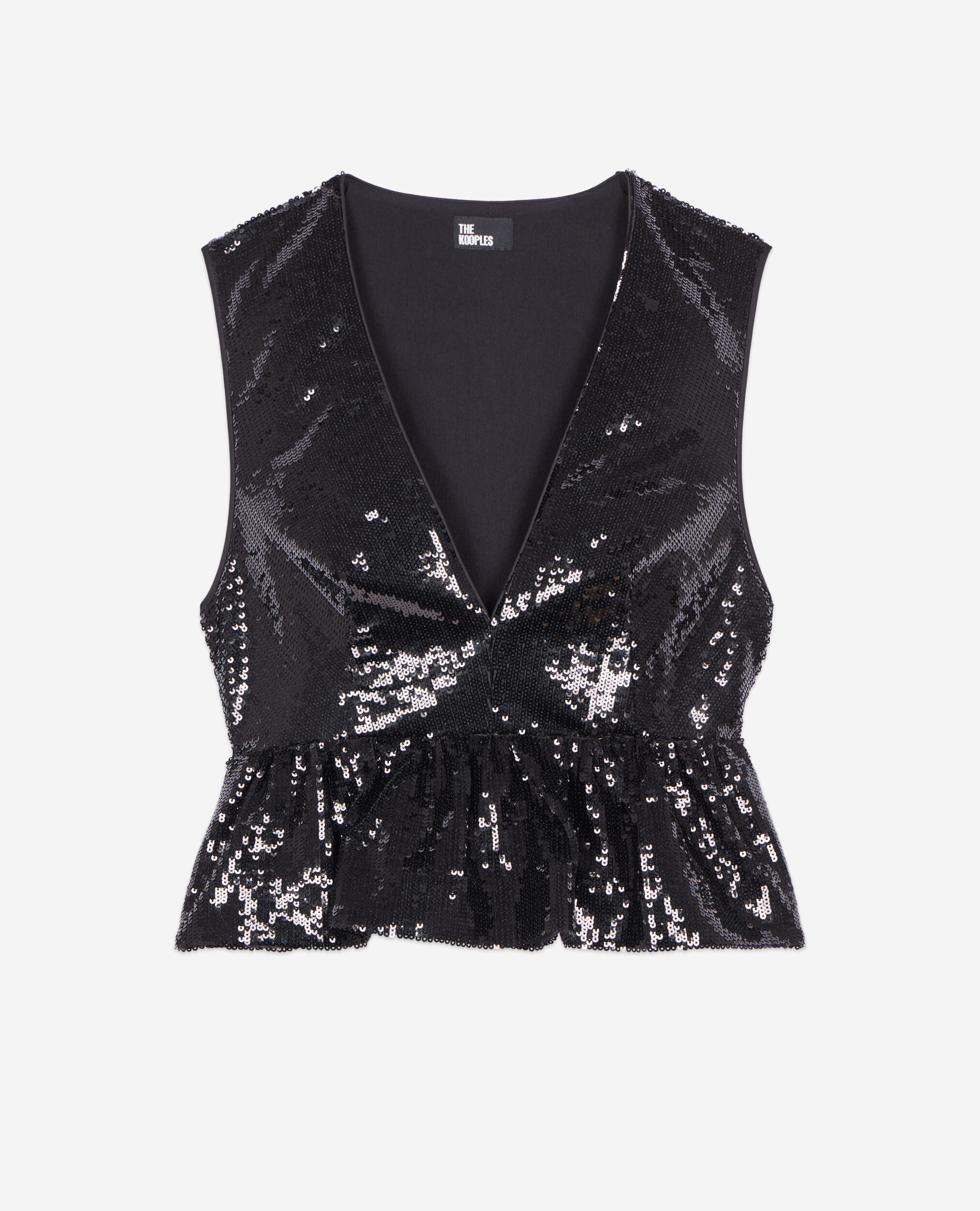 Top à sequins noir, BLACK STONE, hi-res image number null