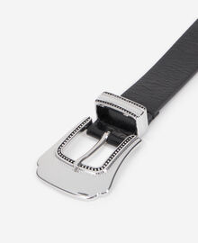 The Kooples FEMME BLACK ceinture fine en cuir noire