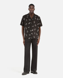 The Kooples HOMME BLACK WHITE chemise manches courtes imprimé musique
