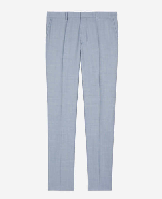The Kooples HOMME BLUE pantalon de costume en laine coupe ajusté bleu