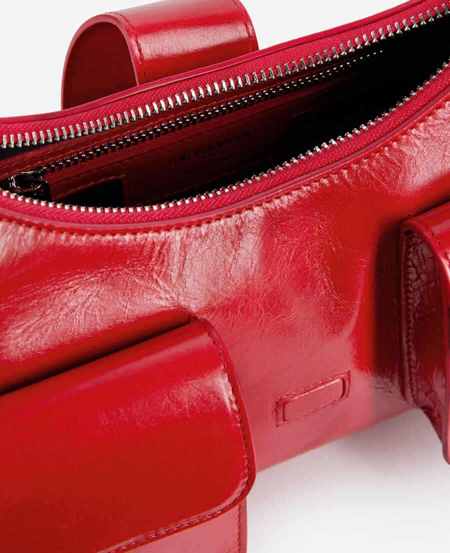 The Kooples MUJER RED bolso amelia piel de tratamiento vintage rojo