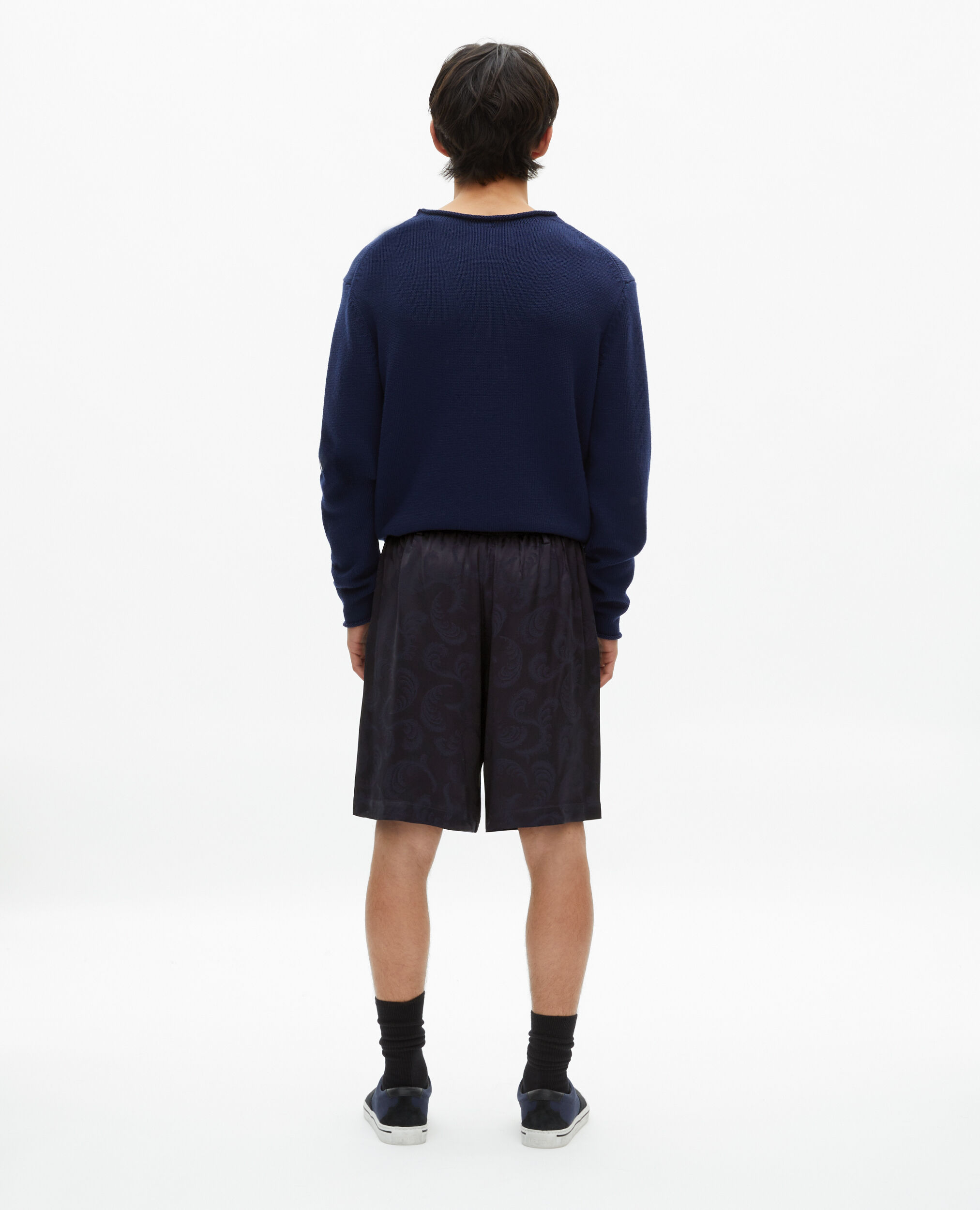 Short en jacquard marine, NAVY, hi-res image number null