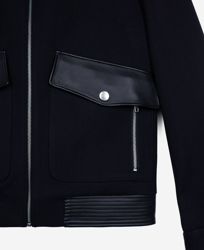 The Kooples HOMME NAVY blouson en laine bleu marine