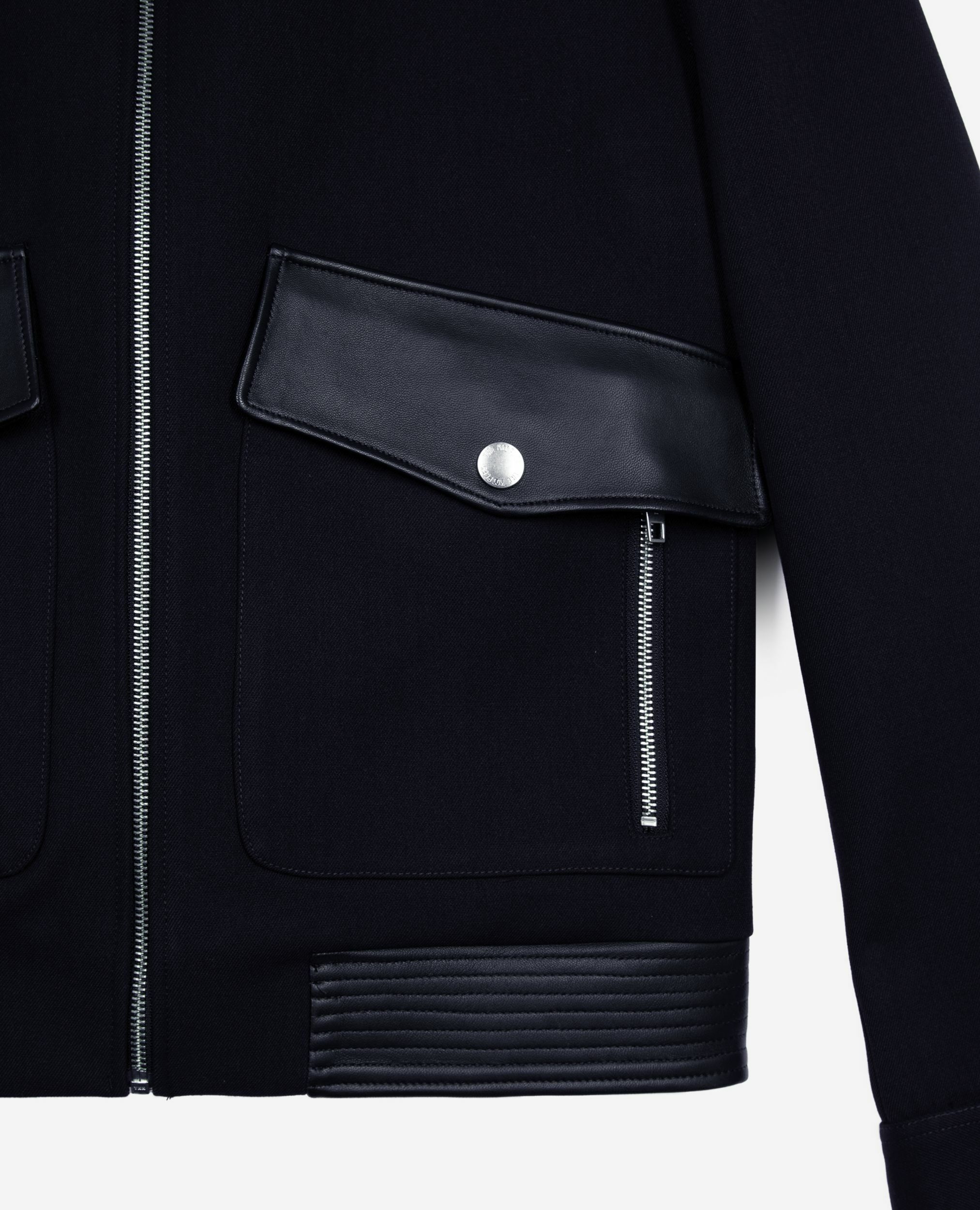 Blouson en laine bleu marine, NAVY, hi-res image number null