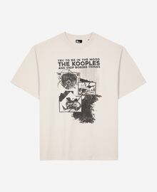 The Kooples HOMME LIGHT GREY t-shirt avec sérigraphie gris