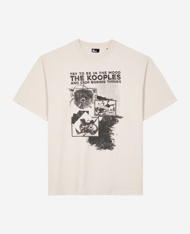 The Kooples HOMME LIGHT GREY t-shirt avec sérigraphie gris