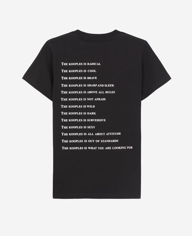 The Kooples FEMME BLACK t-shirt what is effet néon noir