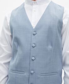 The Kooples HOMME BLUE gilet de costume en laine coupe ajustée bleu clair