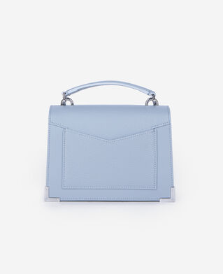 The Kooples WOMEN BLUE emily small blue grained leather bag