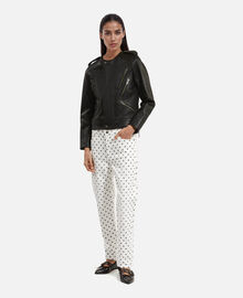 The Kooples FEMME BLACK blouson en cuir noir