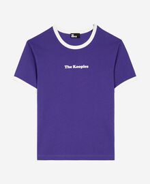 The Kooples FEMME ELECTRIC BLUE t-shirt avec sérigraphie violet