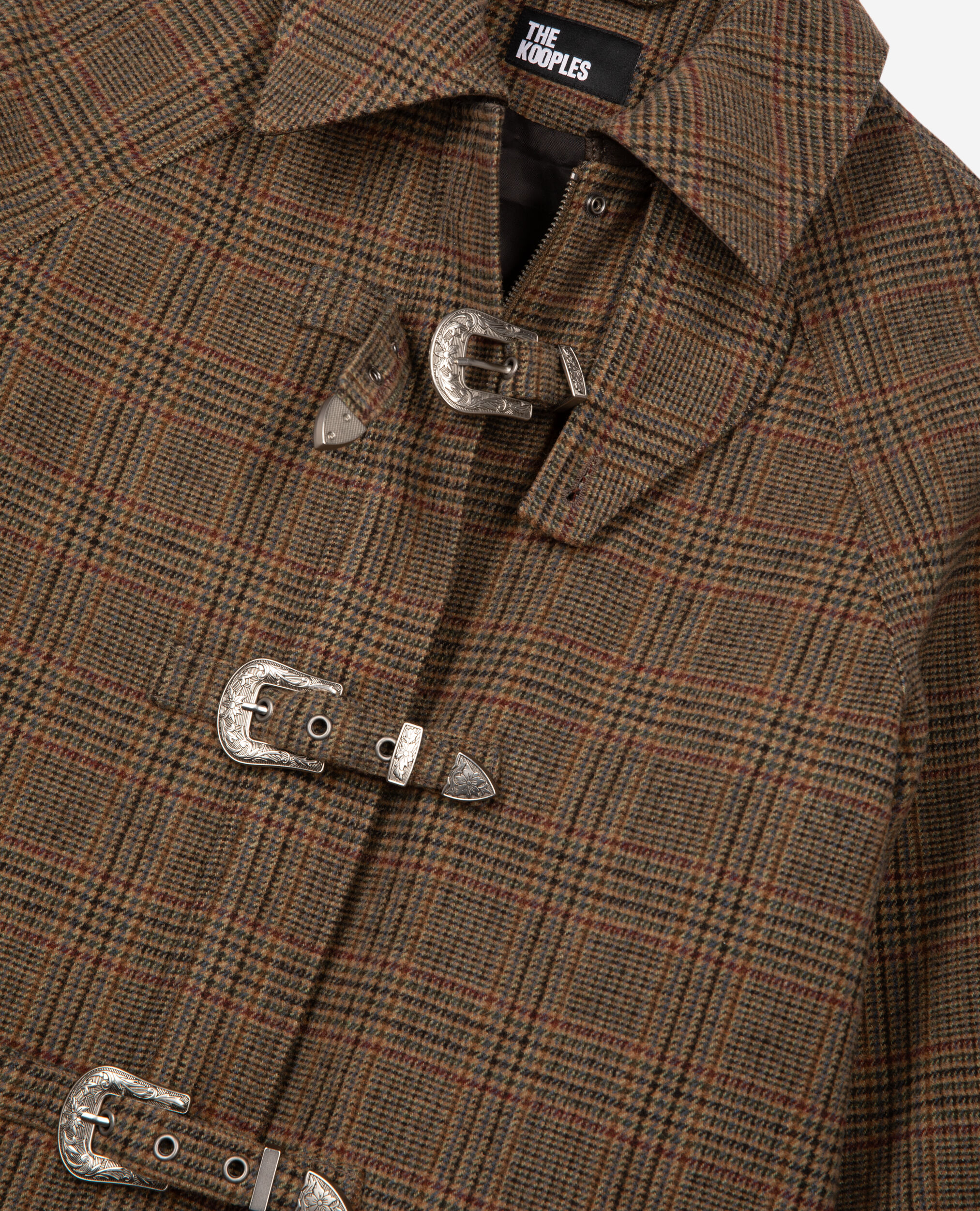Manteau en laine Prince de Galles marron, CHOCOLATE, hi-res image number null