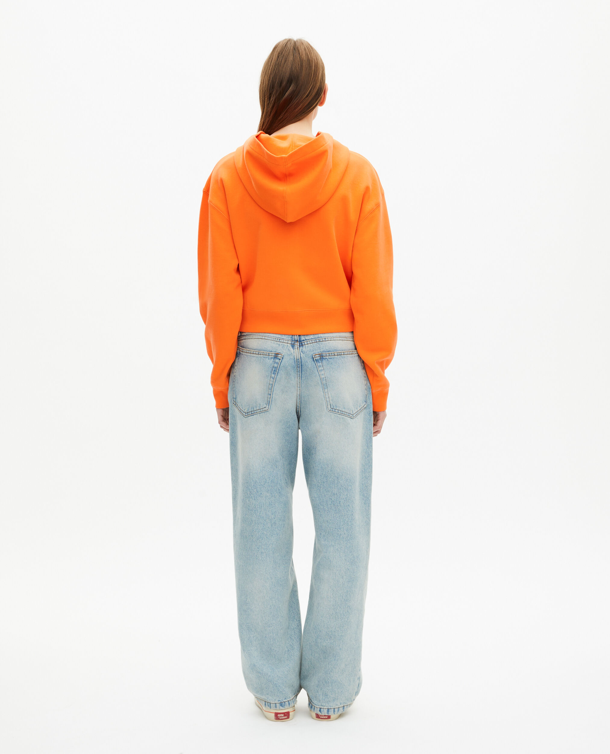 Sweatshirt à capuche orange, ORANGE, hi-res image number null