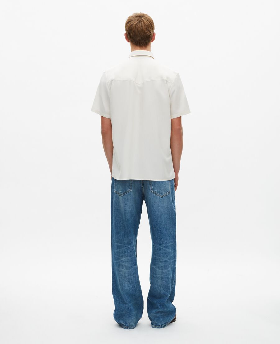 The Kooples MEN ECRU white short-sleeved shirt