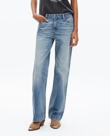 The Kooples FEMME BABY BLUE jean large bleu clair