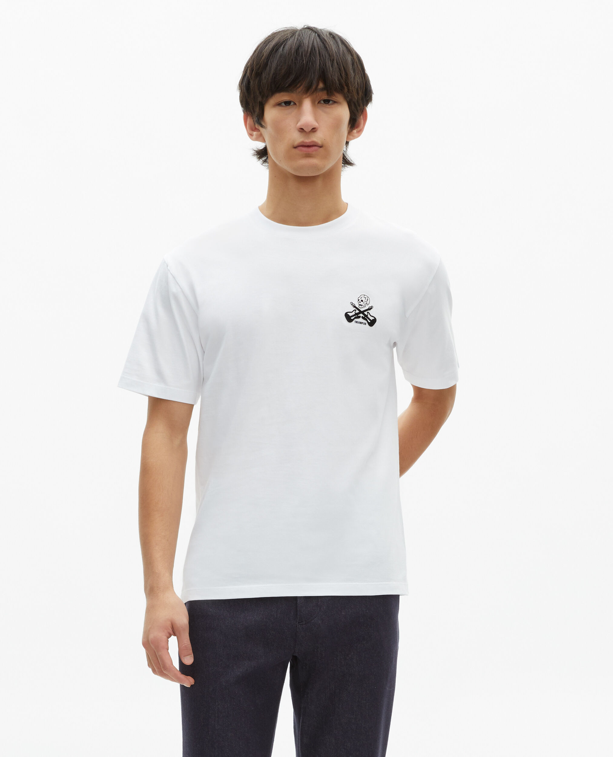T-shirt avec flocage blanc, WHITE, hi-res image number null