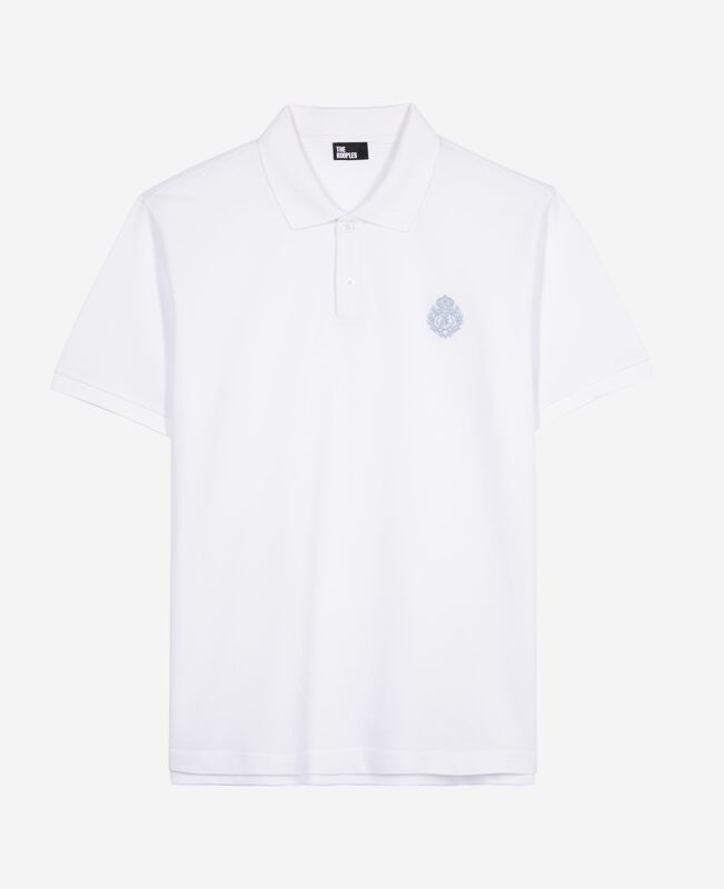The Kooples HOMME WHITE polo en piqué col classique blanc