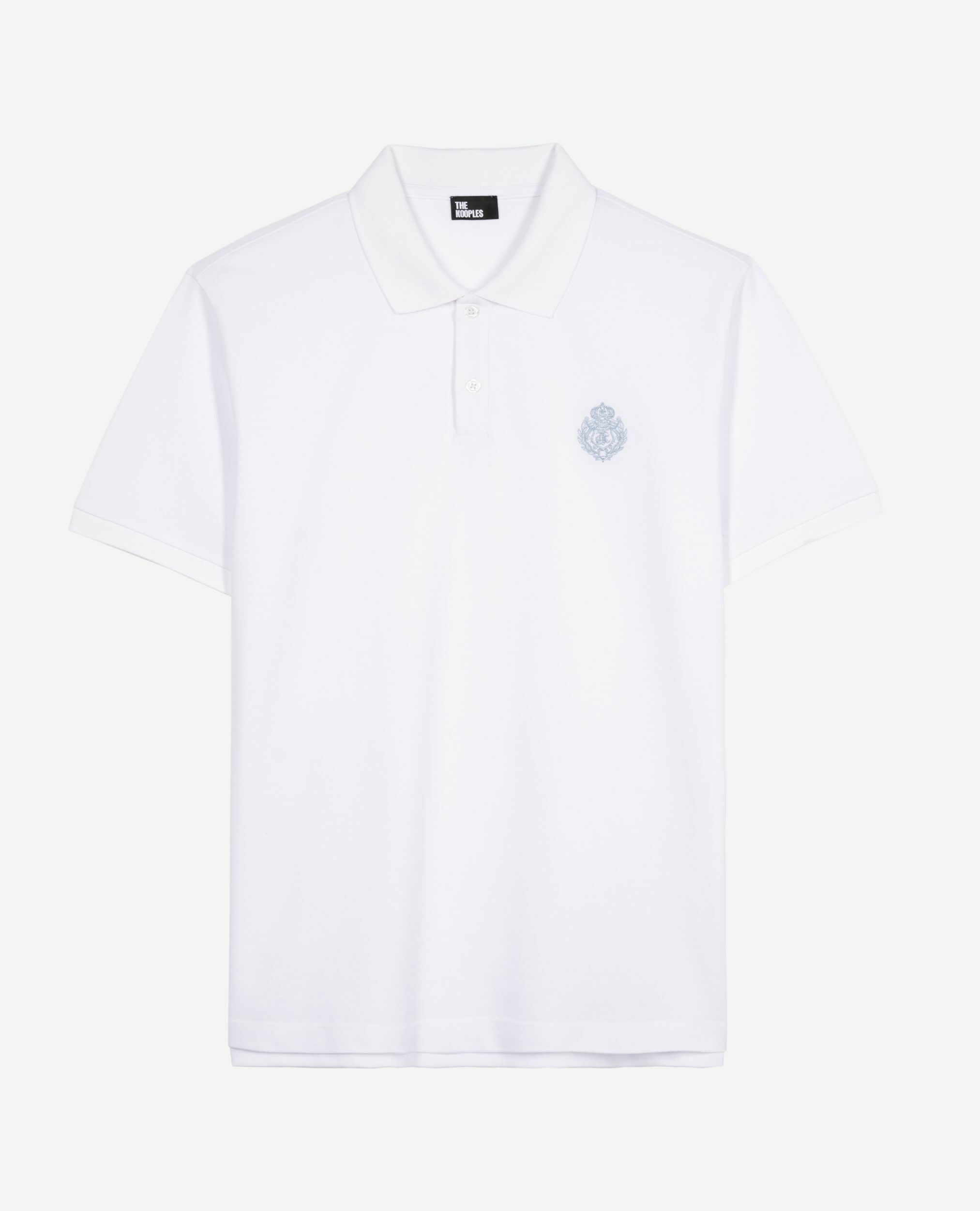 Polo en piqué col classique blanc, WHITE, hi-res image number null
