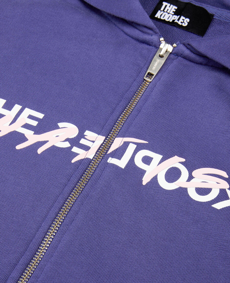 The Kooples FEMME BLUE ATLANTIQUE sweatshirt à capuche what is violet