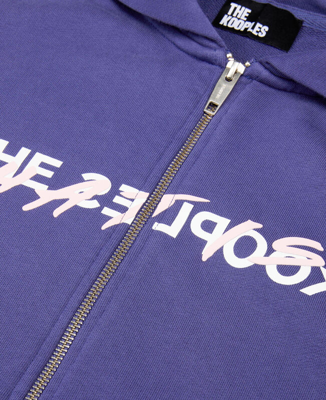 The Kooples FEMME BLUE ATLANTIQUE sweatshirt à capuche what is violet