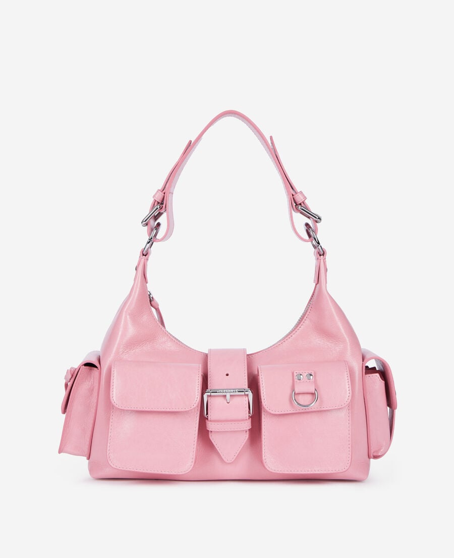 The Kooples DAMEN BABY PINK amelia-tasche aus rosafarbenem leder