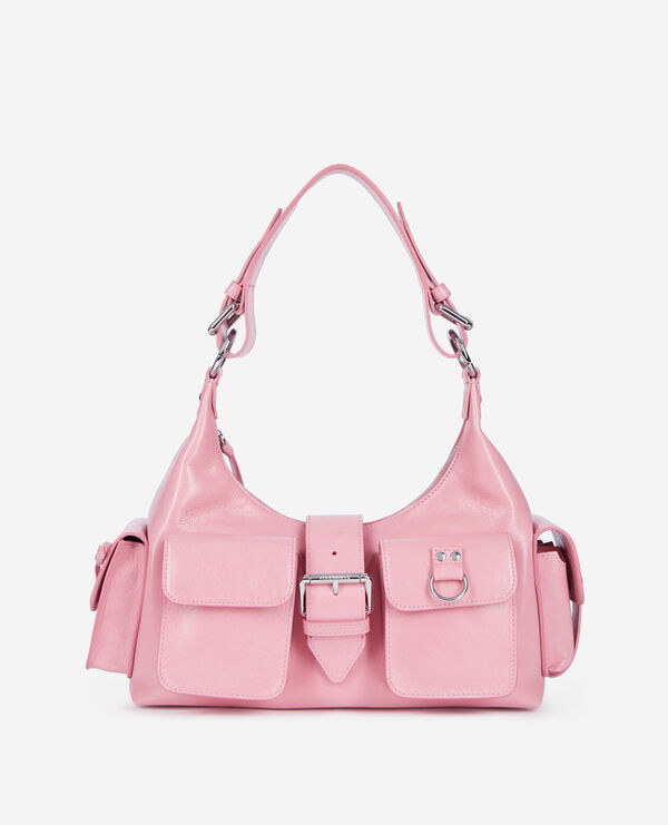 The Kooples FEMME BABY PINK sac amelia en cuir rose