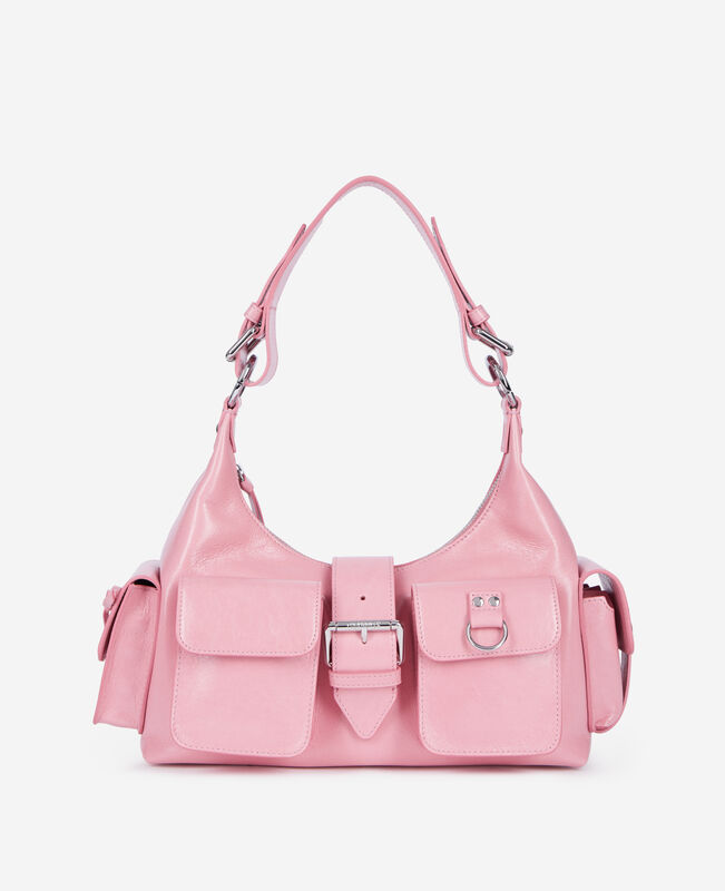 The Kooples FEMME BABY PINK sac amelia en cuir rose