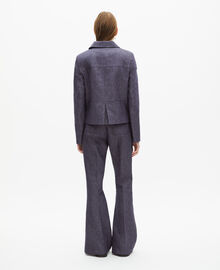 The Kooples FEMME BLUE veste courte en coton et lin bleue