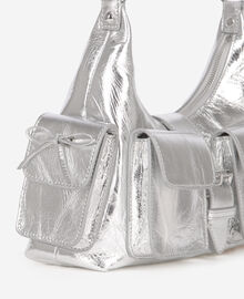 The Kooples FEMME SILVER sac amelia en cuir argenté