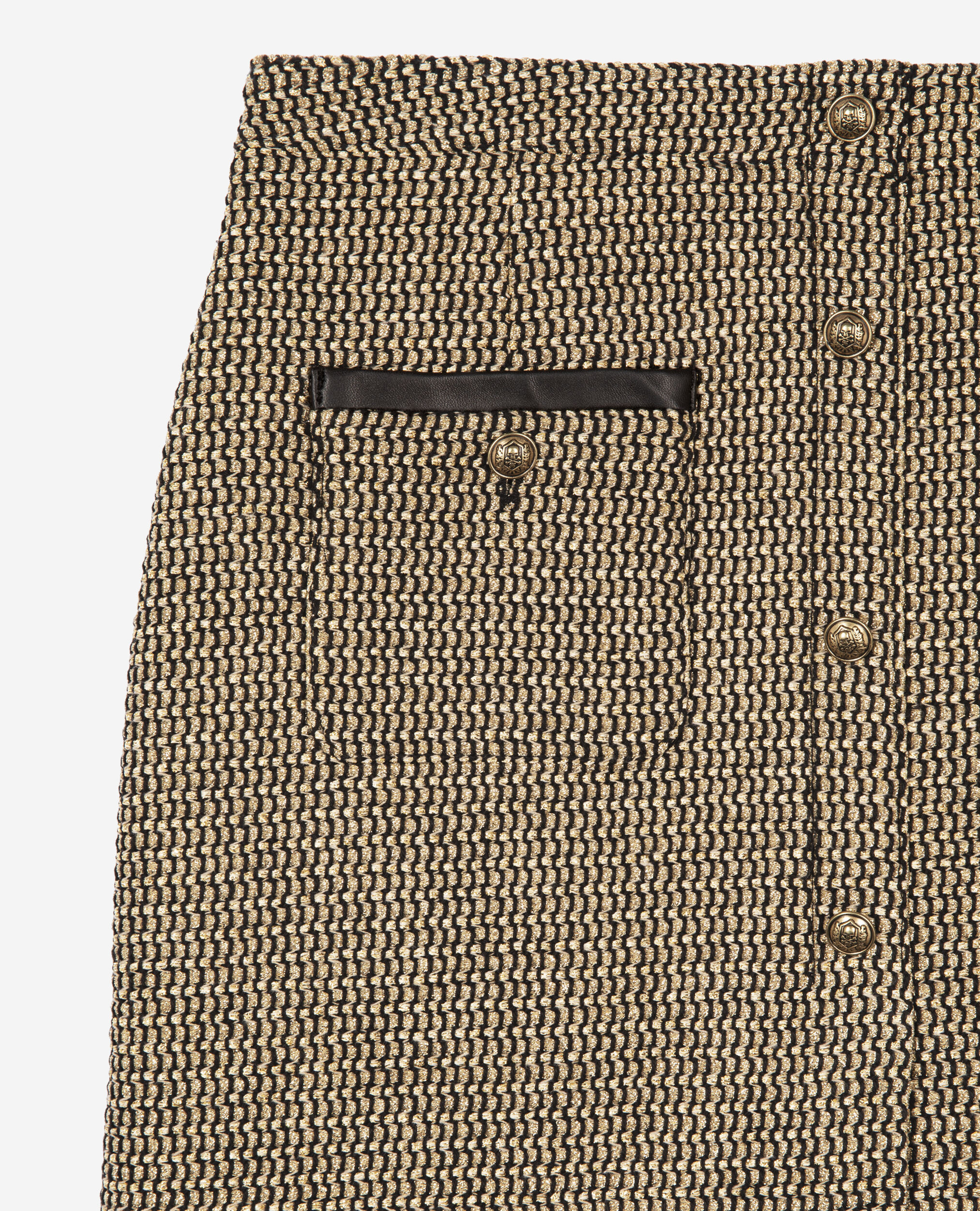 Jupe courte dorée, BLACK / GOLD, hi-res image number null