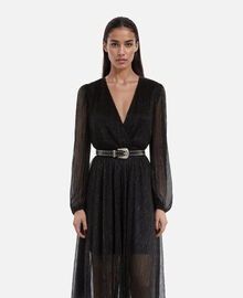 The Kooples FEMME BLACK robe longue plissée noire