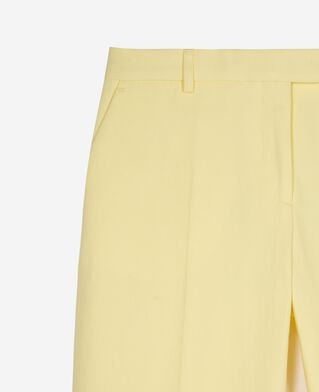 The Kooples WOMEN YELLOW wide-leg suit pants in yellow cotton