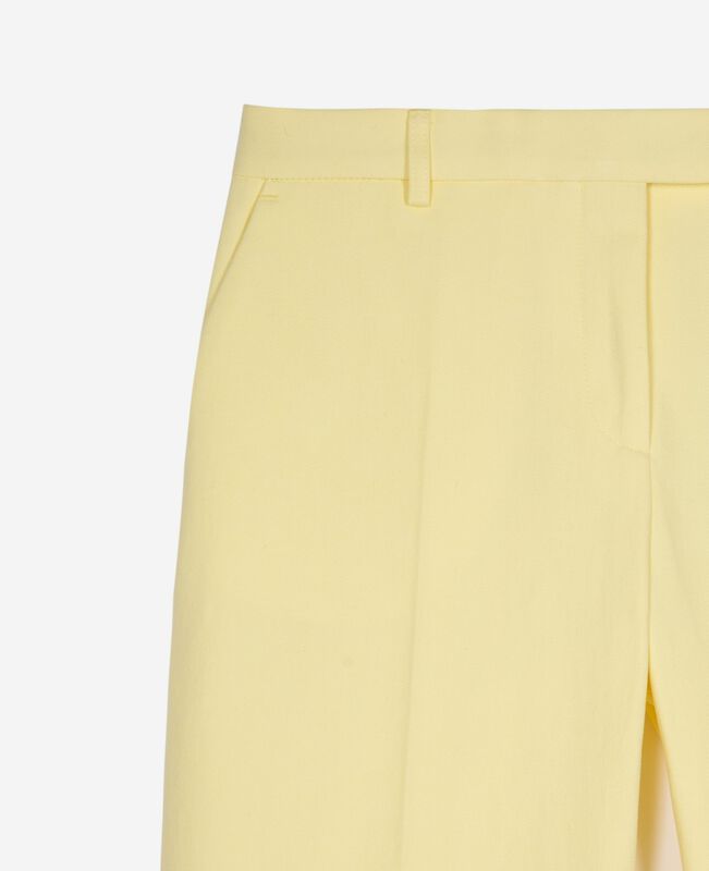 The Kooples FEMME YELLOW pantalon costume en coton bleu