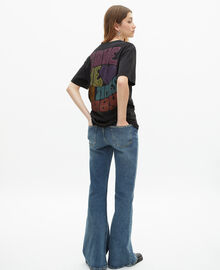 The Kooples MIXTE BLACK WASHED t-shirt mixte the doors x the kooples noir délavé