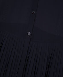 The Kooples FEMME NAVY chemise plissée marine