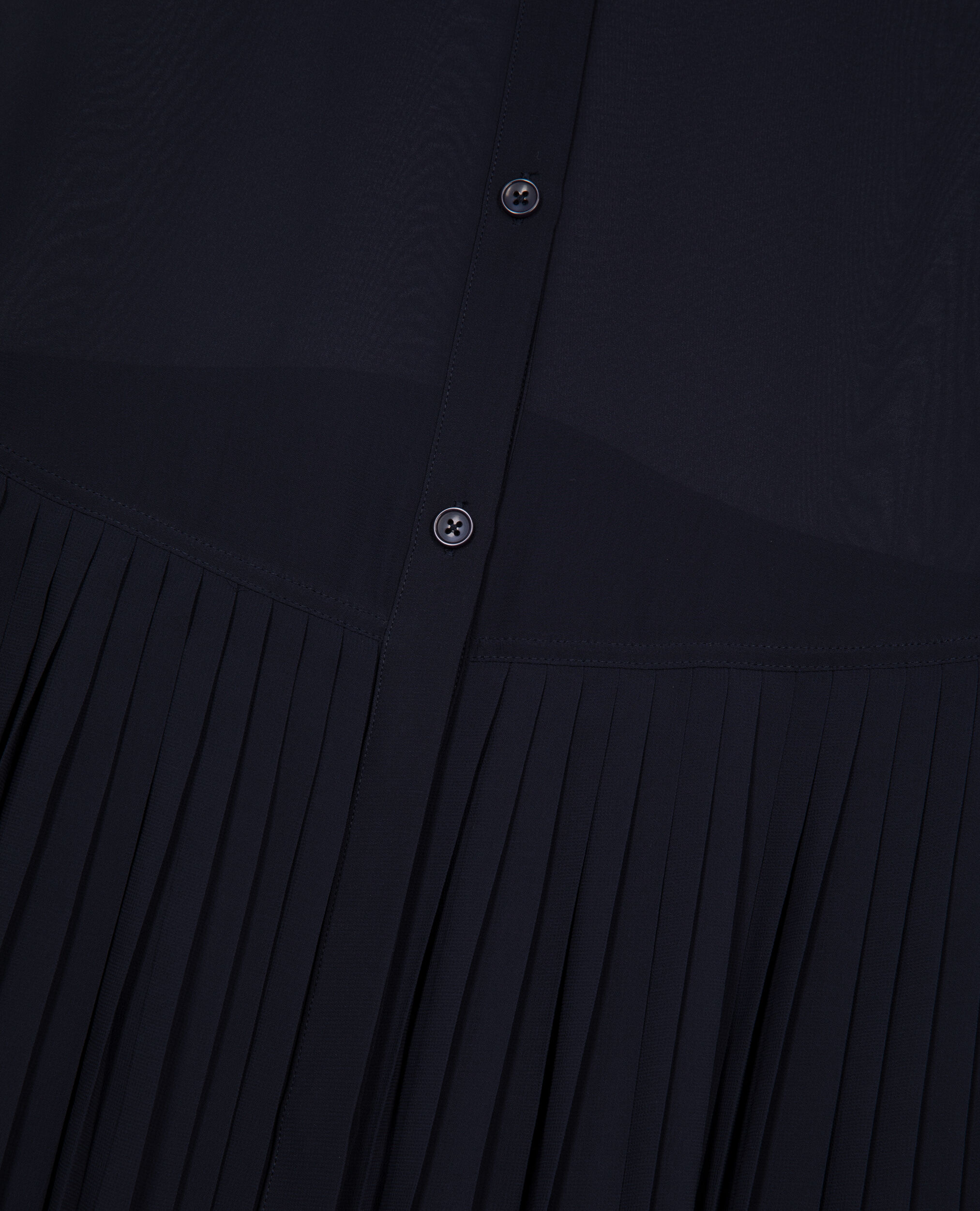 Chemise plissée marine, NAVY, hi-res image number null